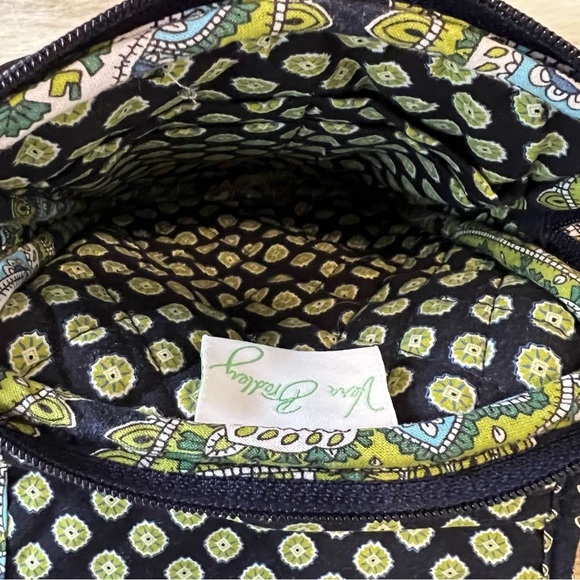 VERA BRADLEY Cambridge 2007 Mini Hipster Velcro Green Navy Travel Crossbody - Picture 13 of 15